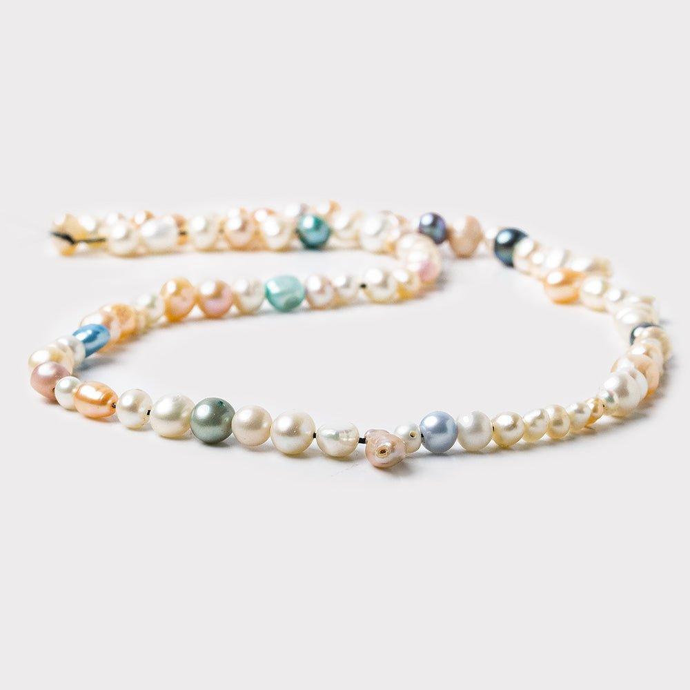 7x5mm Multi Color Baroque Pearls 16 inch 87 beads