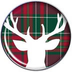 16G 1/4 Red Green Plaid Reindeer Tragus Cartilage Earring