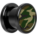 Woodland Camo Print Black Anodized Screw Fit Plug Set 00G