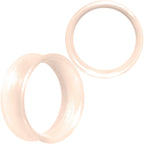 Thin Flexible Peach Silicone Tunnel Plug Set 11mm to 25mm