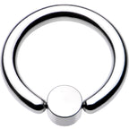 10G 1/2 Clear Gem 5mm Disc BCR Captive Ring