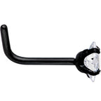 20G 1/4 Clear Square 2.5mm CZ Gem Black IP L-Shape Nose Ring