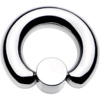 2G 9/16 White Faux Opal 8mm Disc BCR Captive Ring