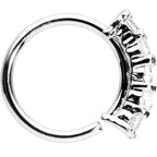 20G 5/16 Clear CZ Quintet Seamless Circular Ring