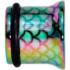 Rainbow Acrylic Magical Mermaid Single Flare Plug Set 4mm to 12mm