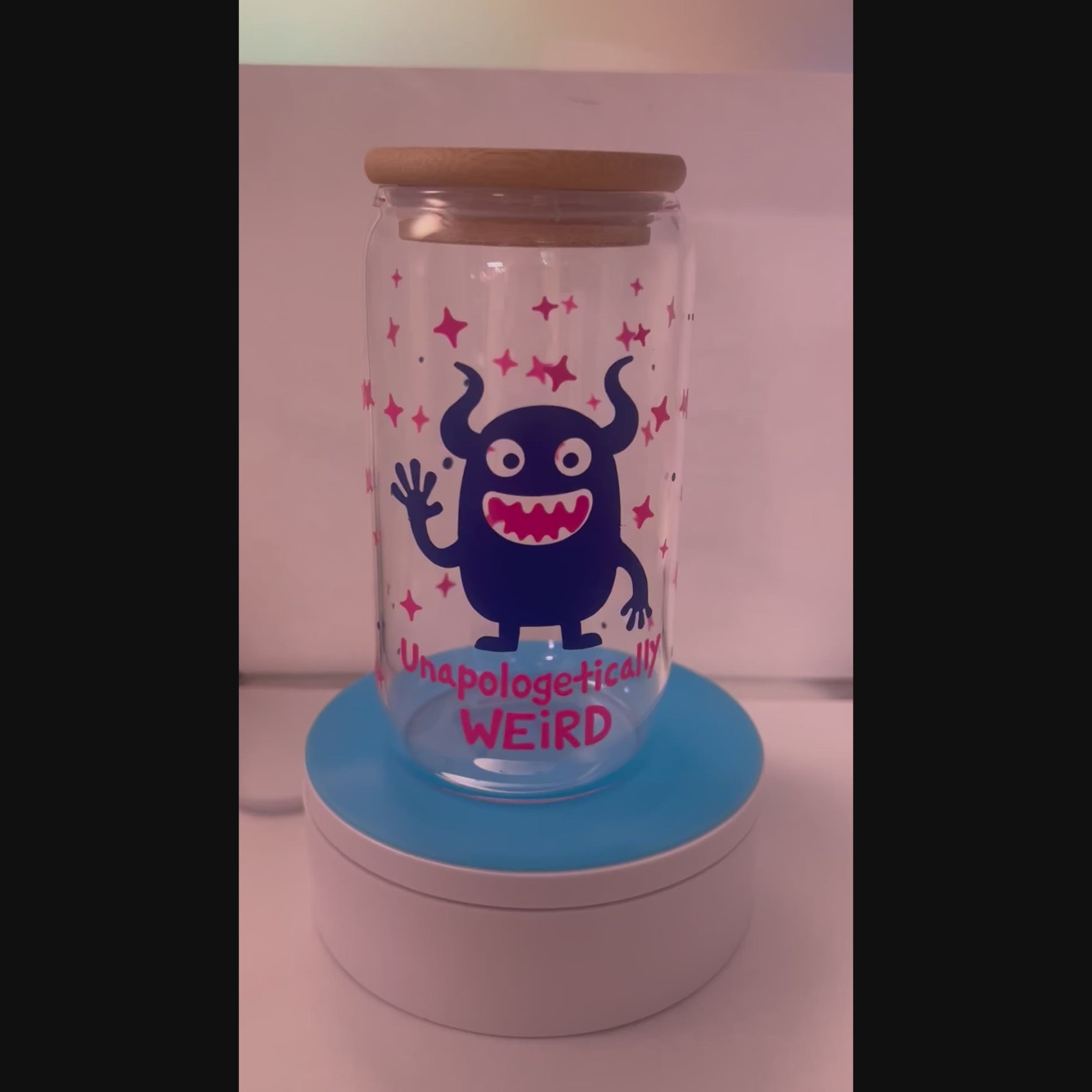 monster unapologetically weird glass