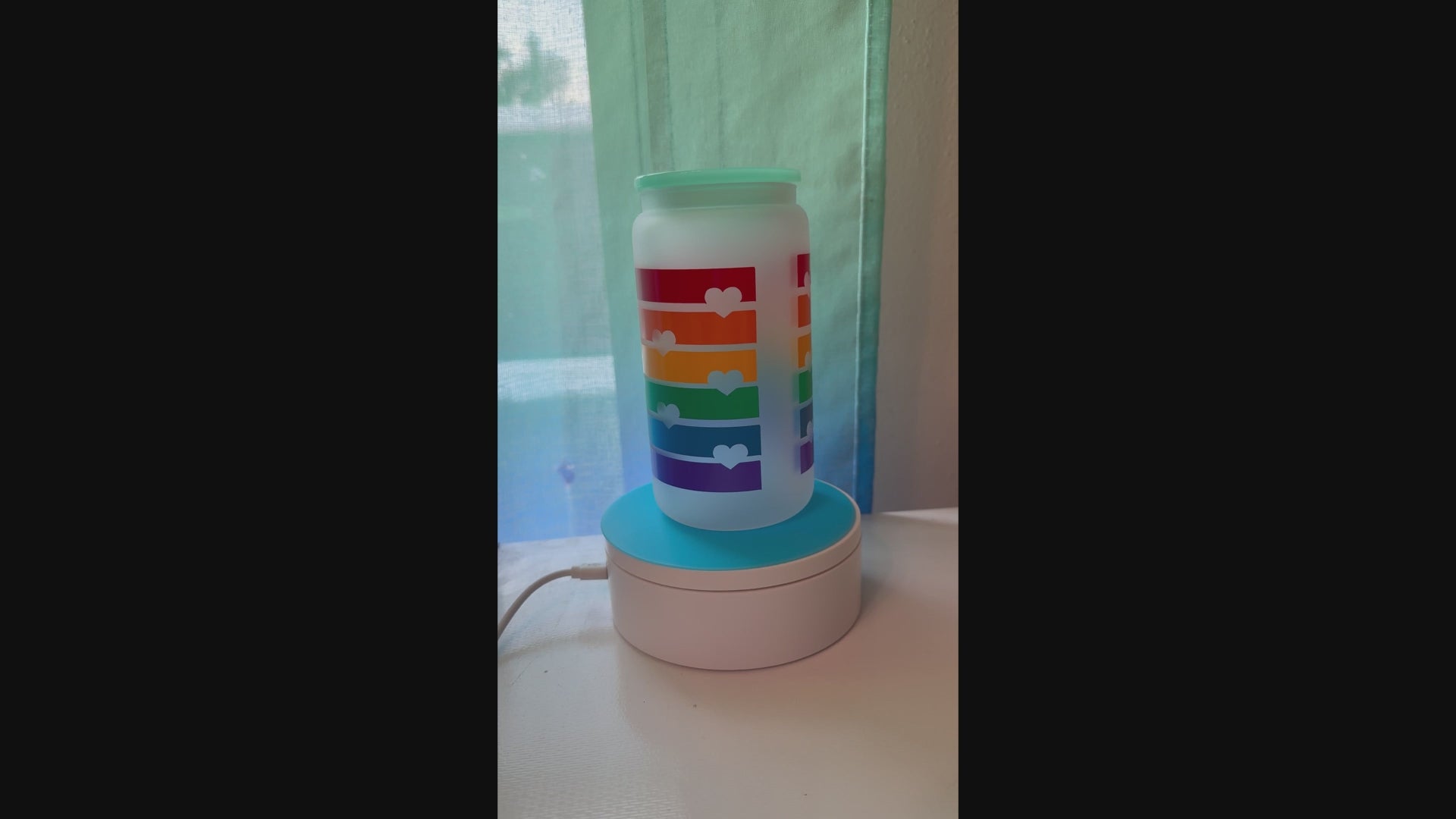 video of rainbow hearts frosted cp