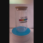 gay pride loading bar can shaped glass