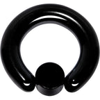 4G 9/16 Clear Gem 7mm Disc Black BCR Captive Ring