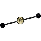 14G Skeleton Bride Halloween Black Industrial Barbell 37mm