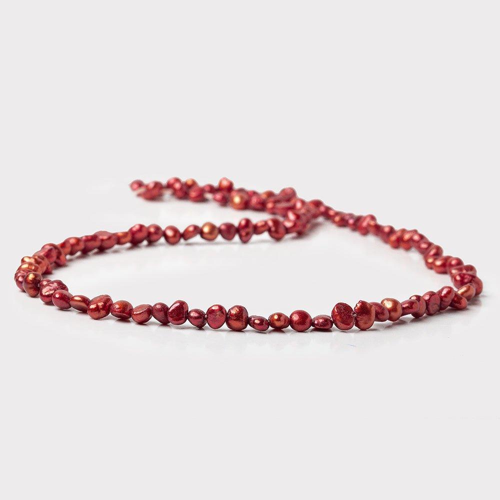 Raspberry Baroque Freshwater Pearls 15 inch 90 beads 6x4mm-4x4mm