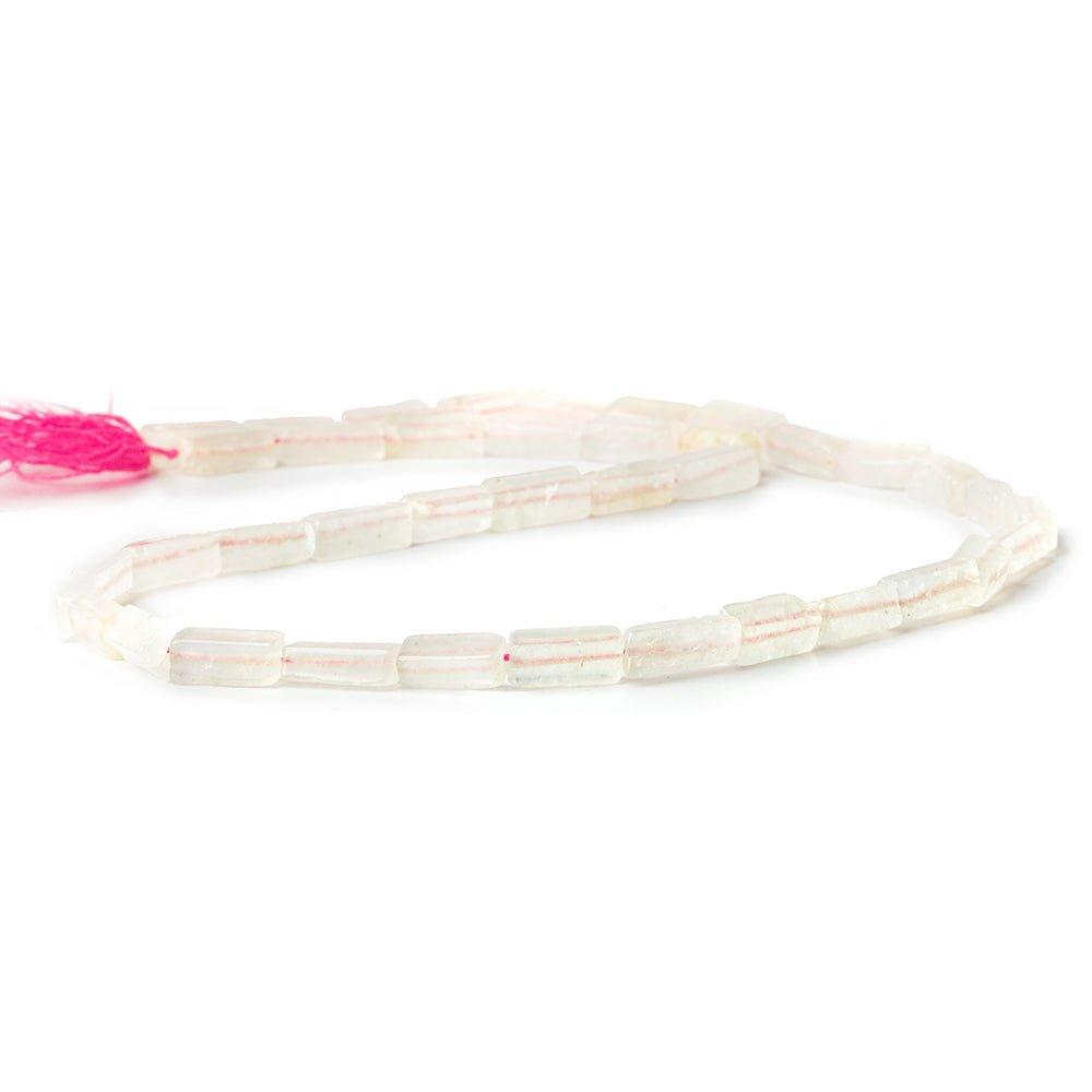 7x4mm Rose Quartz Plain Rectangles 13.5 inches 38 beads
