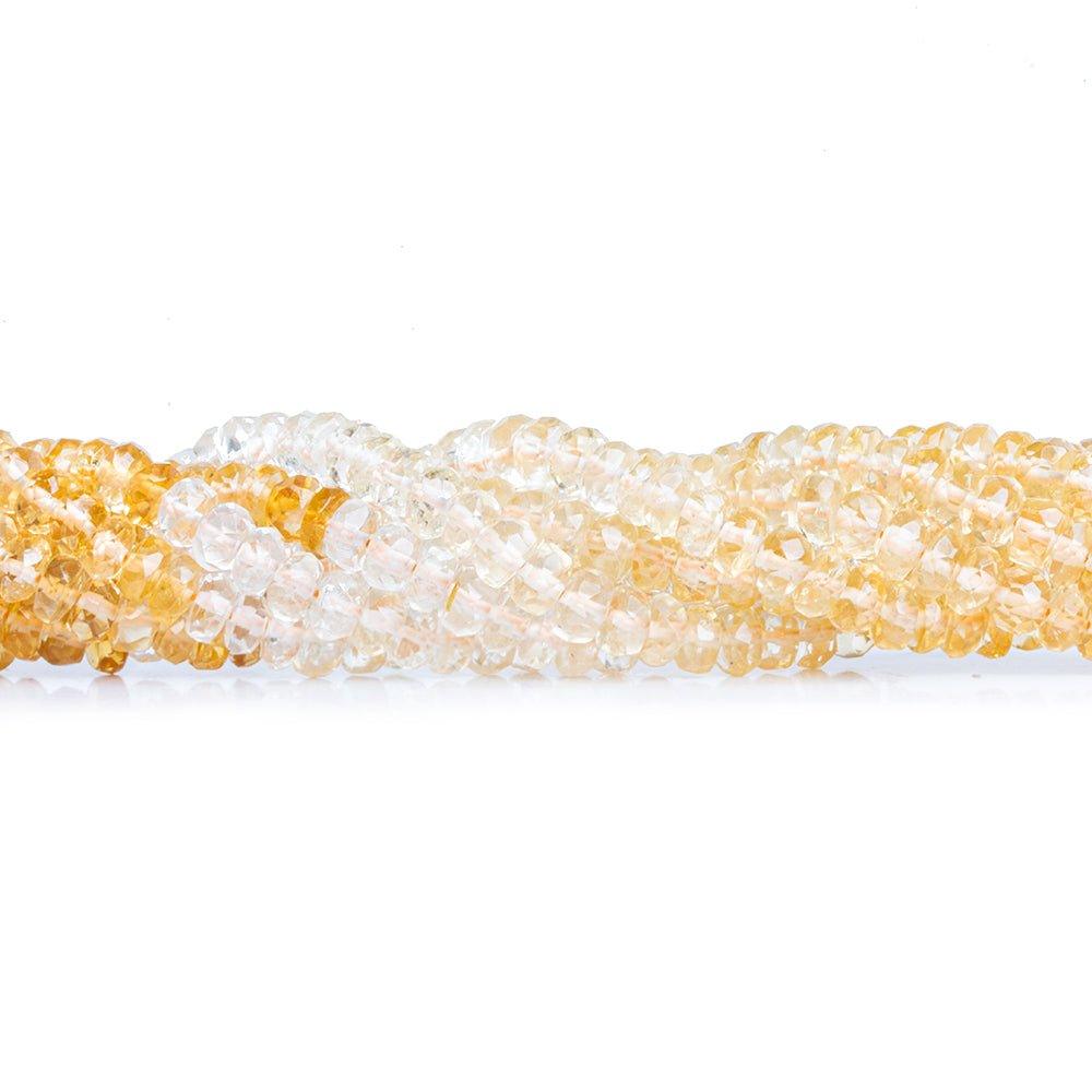 3mm Shaded Citrine Faceted Rondelle