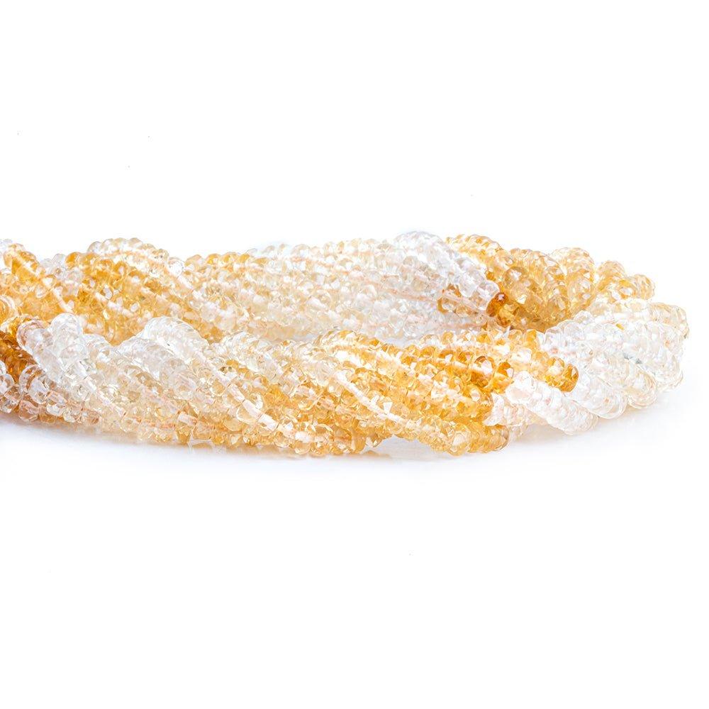 3mm Shaded Citrine Faceted Rondelle
