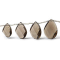 8-10mm Smoky Quartz Faceted Twists