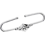 Clear Gem Rhombus Illusion Non Pierced Industrial Barbell