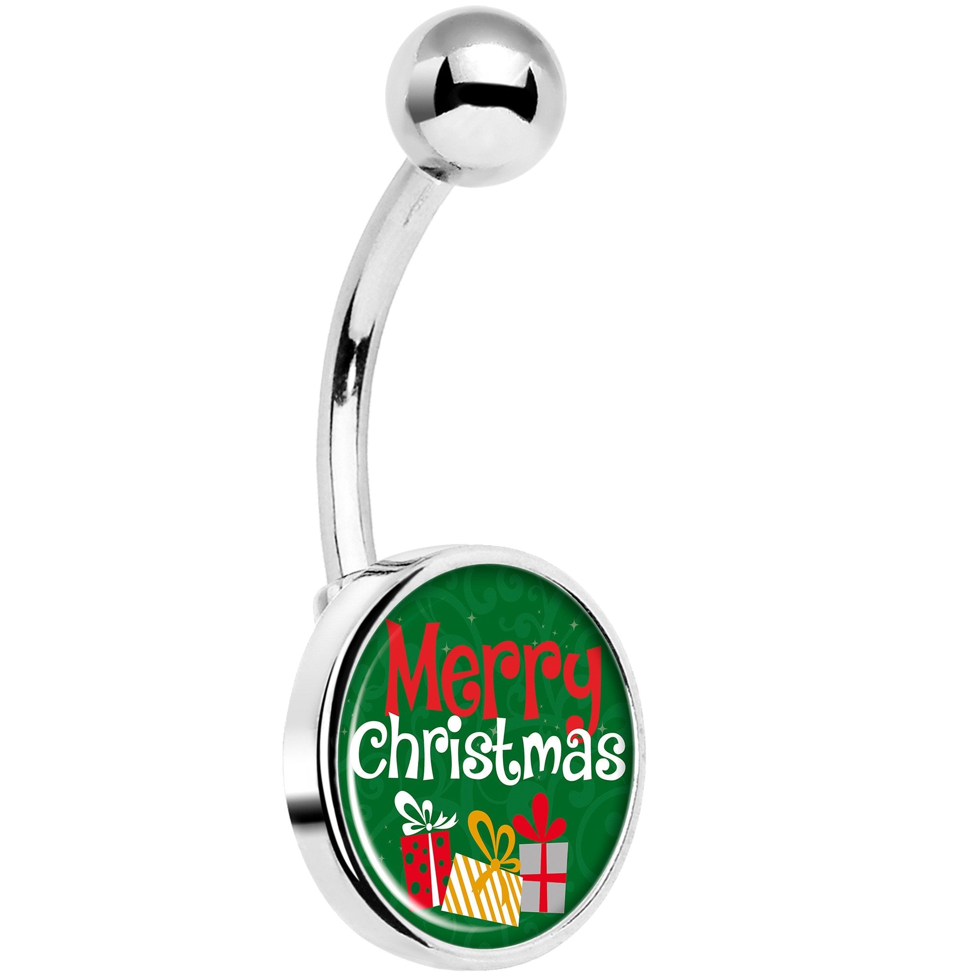 Merry Christmas Presents Belly Ring