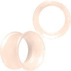 Thin Flexible Peach Silicone Tunnel Plug Set 11mm to 25mm