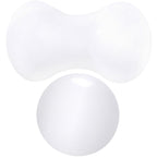 White UV Acrylic Saddle Plug Set 4mm to 25mm