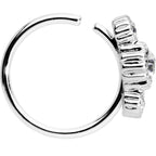 20G 5/16 Clear CZ Gem Fashion Fusion Seamless Circular Ring