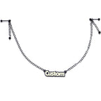 Custom Black Glow Name Nipple Chain Created with Crystals