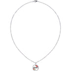 Custom Floral Personalized Name Silver Plated Chain Necklace