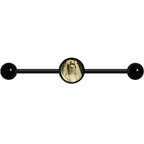 14G Skeleton Bride Halloween Black Industrial Barbell 37mm
