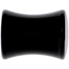Black Acrylic Man Woman Floral Silhouette Saddle Plug Set 2G