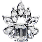 16G 1/4 Clear Gem Flower Tiara Amulet Cartilage Tragus Earring