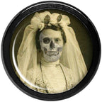 Undead Bride and Groom Halloween Black Anodized Plug Set 2G