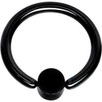 16G 5/16 Clear Gem 3mm Disc Black IP BCR Captive Ring