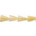 Yellow Aventurine Beads Plain Triangle, 14 inch, 12x10x4mm average