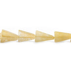 Yellow Aventurine Beads Plain Triangle, 14 inch, 12x10x4mm average