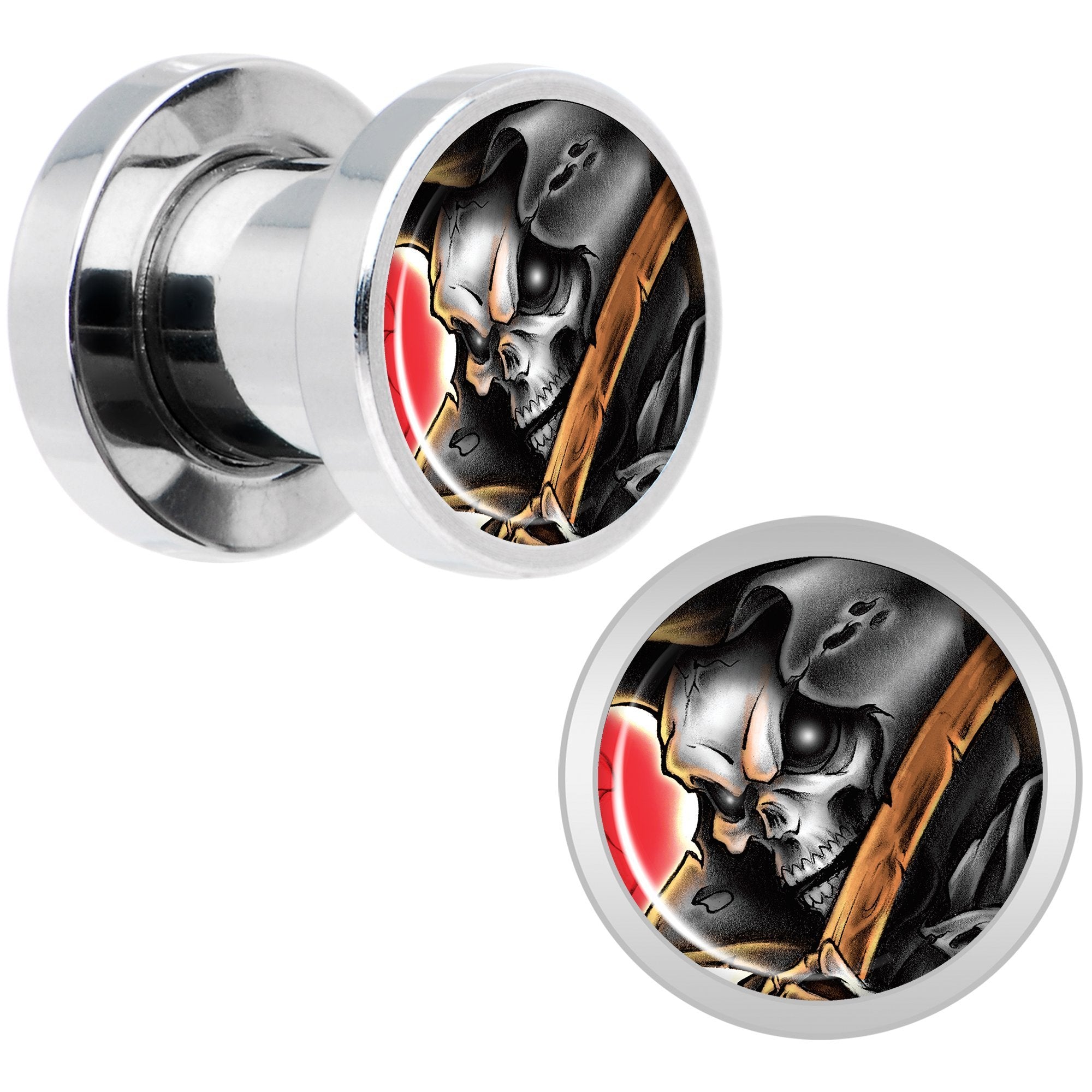 Wake the Dead Grim Reaper Halloween Plug Set  5mm to 16mm