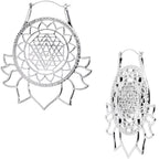 Lotus Flower Mandala Tunnel Plug Earrings